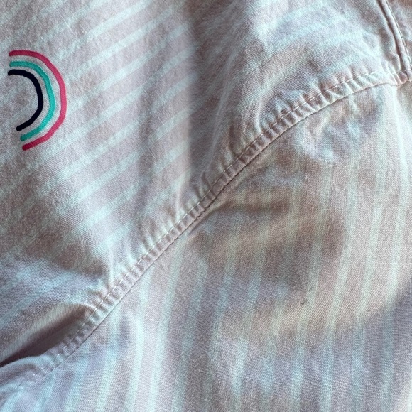 Carter’s Girls Pink Striped Unicorn Button Down Long Sleeve Shirt Size 8 - Picture 5 of 6
